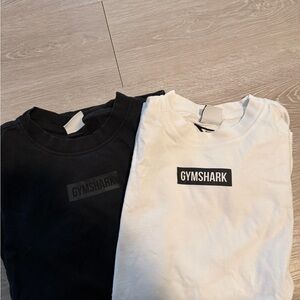 Gymshark Black and White Logo Tees